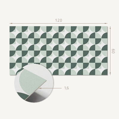 Samolepiaci panel na stenu Kruhy a štvorce v geometrickom štýle