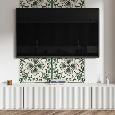 Obdĺžnikový panel na stenu Motív lístkov a srdiečok