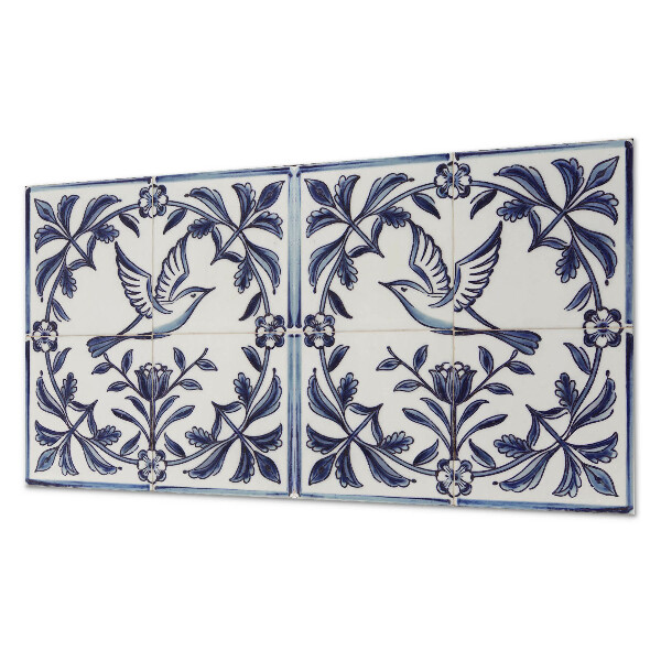 Obdĺžnikový stenový panel Motív vtákov medzi zeleňou