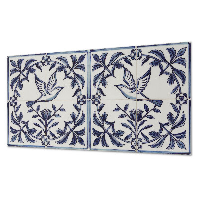 Obdĺžnikový stenový panel Motív vtákov medzi zeleňou