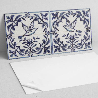 Obdĺžnikový stenový panel Motív vtákov medzi zeleňou