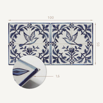 Obdĺžnikový stenový panel Motív vtákov medzi zeleňou