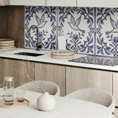 Obdĺžnikový stenový panel Motív vtákov medzi zeleňou