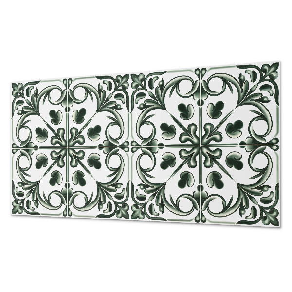 Samolepiaci panel na stenu Rastlinný vzor vo forme dlaždice