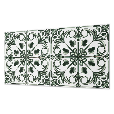 Samolepiaci panel na stenu Rastlinný vzor vo forme dlaždice