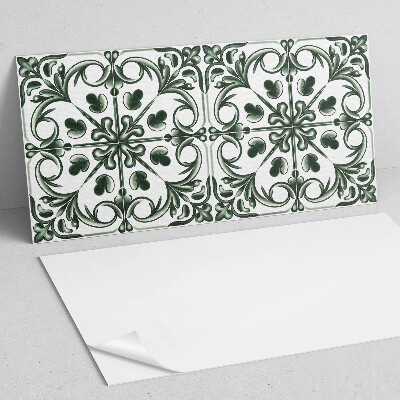 Samolepiaci panel na stenu Rastlinný vzor vo forme dlaždice