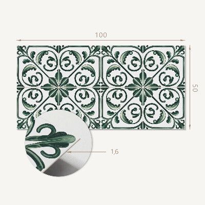 Obdĺžnikový panel na stenu Rastlinné motívy s ozdobnými detailmi