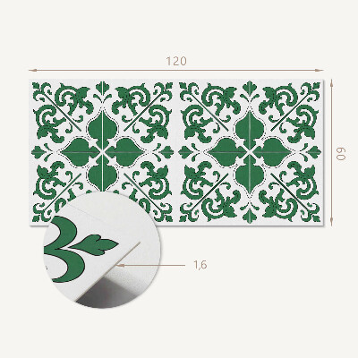 Obdĺžnikový stenový panel Rastlinný motív s ozdobnými detailmi