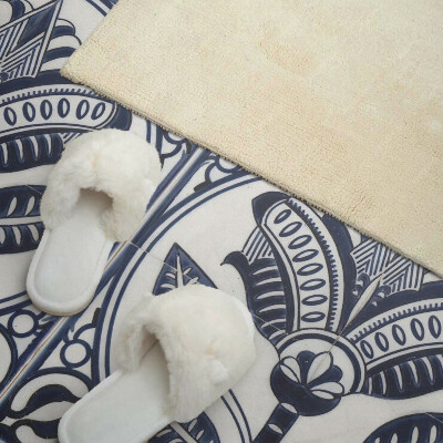 Obdĺžnikový stenový panel Kvetinový motív v keramickom štýle