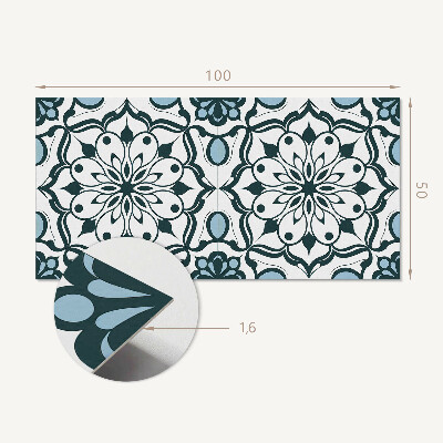 Obdĺžnikový stenový panel Kvetinová mandala vo farbách prírody