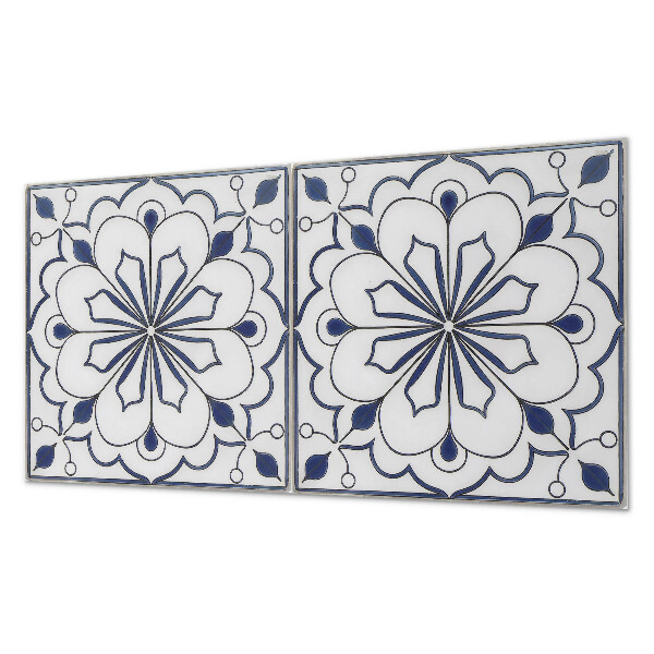 Samolepiaci panel na stenu Kvetinový motív v keramickom štýle