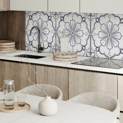 Obdĺžnikový panel na stenu Kvetinový motív na dlaždici