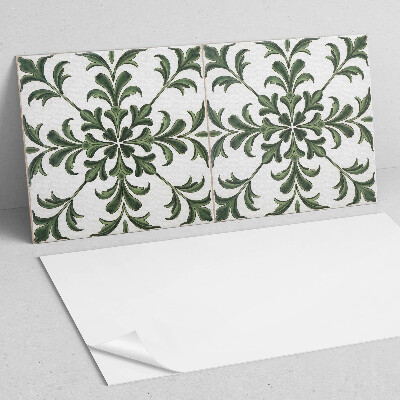 Obdĺžnikový panel na stenu Rastlinný vzor na keramike