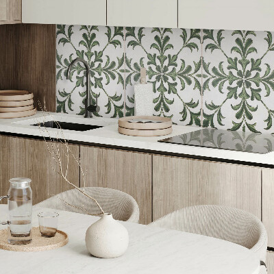 Obdĺžnikový panel na stenu Rastlinný vzor na keramike