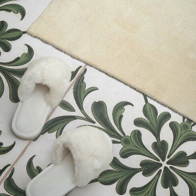 Obdĺžnikový panel na stenu Rastlinný vzor na keramike