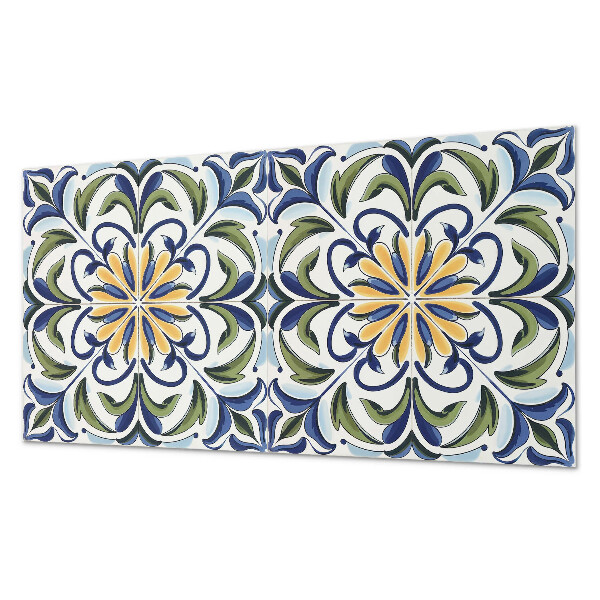 Obdĺžnikový stenový panel Rastlinný motív s kvetinovými akcentmi