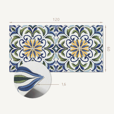 Obdĺžnikový stenový panel Rastlinný motív s kvetinovými akcentmi