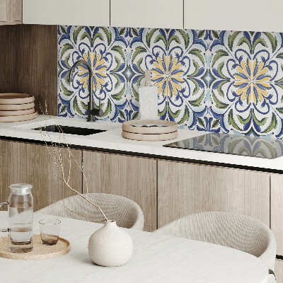 Obdĺžnikový stenový panel Rastlinný motív s kvetinovými akcentmi