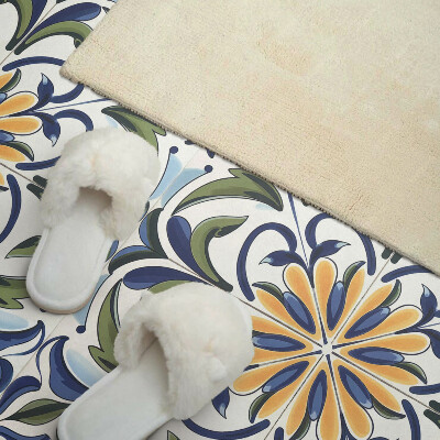 Obdĺžnikový stenový panel Rastlinný motív s kvetinovými akcentmi