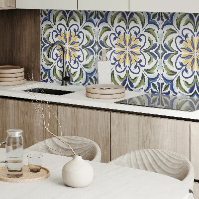 Obdĺžnikový stenový panel Rastlinný motív s kvetinovými akcentmi