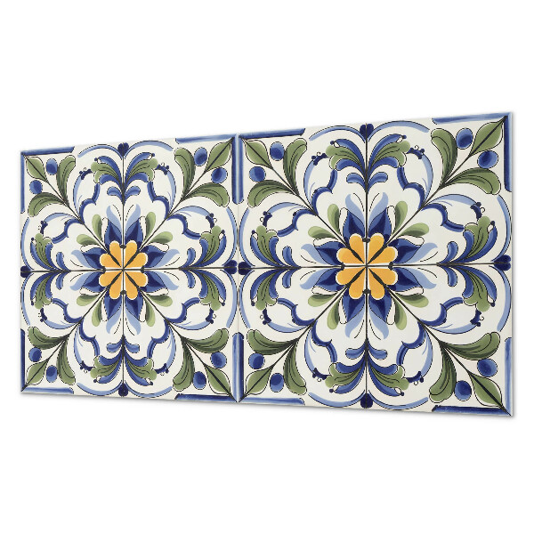 Samolepiaci panel na stenu Kvetinový motív v keramickom štýle