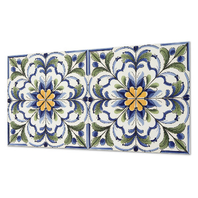 Samolepiaci panel na stenu Kvetinový motív v keramickom štýle