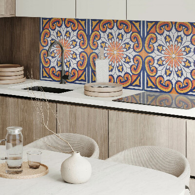 Obdĺžnikový panel na stenu Kvetinový motív na farebnom podklade