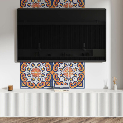 Obdĺžnikový panel na stenu Kvetinový motív na farebnom podklade