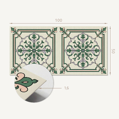 Samolepiaci panel na stenu Kvetinový motív s ozdobnými detailmi