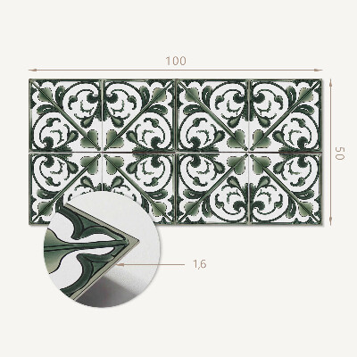 Obdĺžnikový panel na stenu Rastlinné ozdoby v krásnej kombinácii