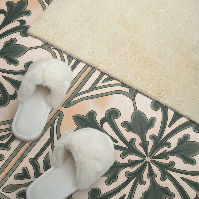 Obdĺžnikový stenový panel Rastlinný motív v tvare štvorca