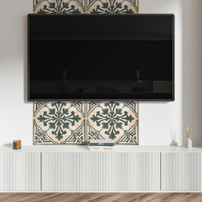 Obdĺžnikový stenový panel Rastlinný motív v tvare štvorca