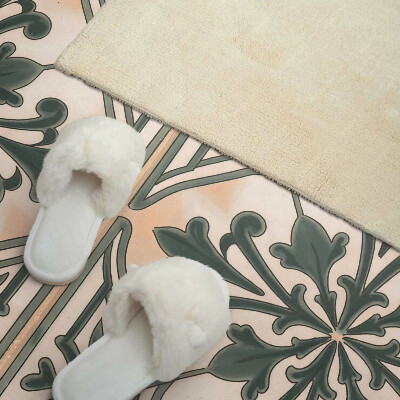 Obdĺžnikový stenový panel Rastlinný motív v tvare štvorca