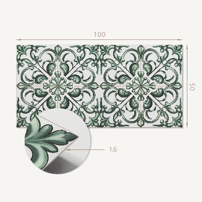 Obdĺžnikový panel na stenu Rastlinný motív v harmonickej symetrii