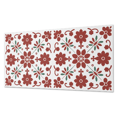 Obdĺžnikový stenový panel Kvetinový motív s listami