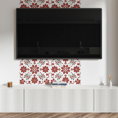 Obdĺžnikový stenový panel Kvetinový motív s listami