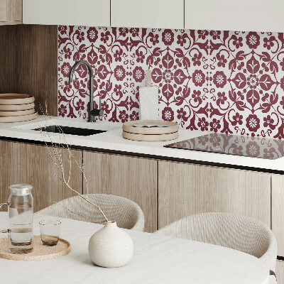 Samolepiaci panel na stenu Kvetinový vzor s ozdobnými detailmi