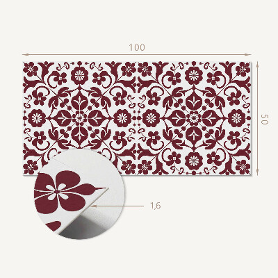 Samolepiaci panel na stenu Kvetinový vzor s ozdobnými detailmi