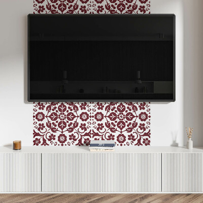 Samolepiaci panel na stenu Kvetinový vzor s ozdobnými detailmi