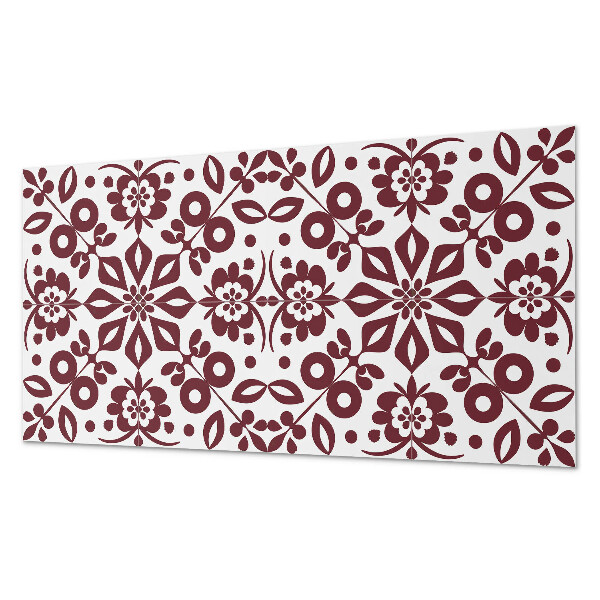 Obdĺžnikový panel na stenu Kvetinový motív so zelenými listami