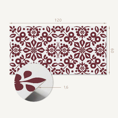 Obdĺžnikový panel na stenu Kvetinový motív so zelenými listami