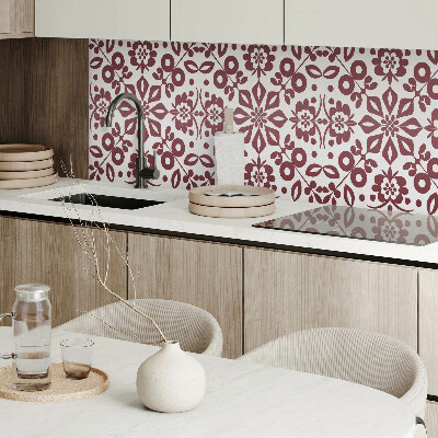 Obdĺžnikový panel na stenu Kvetinový motív so zelenými listami