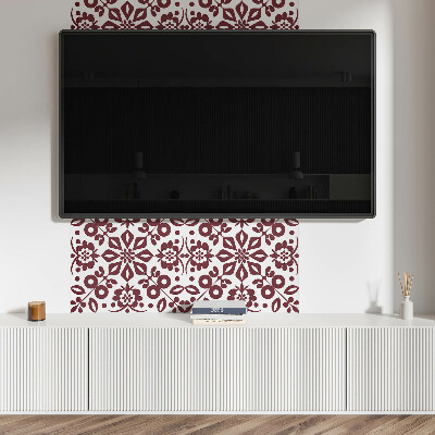 Obdĺžnikový panel na stenu Kvetinový motív so zelenými listami