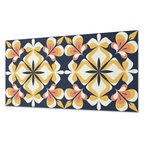 Obdĺžnikový stenový panel Kvetinový motív v podobe geometrie