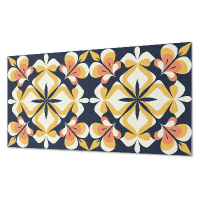 Obdĺžnikový stenový panel Kvetinový motív v podobe geometrie