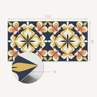 Obdĺžnikový stenový panel Kvetinový motív v podobe geometrie