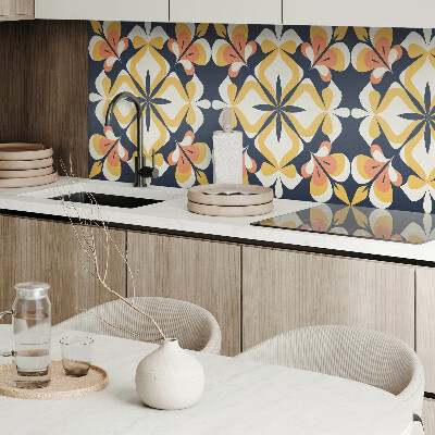 Obdĺžnikový stenový panel Kvetinový motív v podobe geometrie