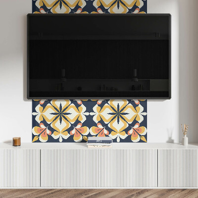 Obdĺžnikový stenový panel Kvetinový motív v podobe geometrie