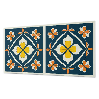 Obdĺžnikový stenový panel Kvetinová symetria v harmonickom usporiadaní