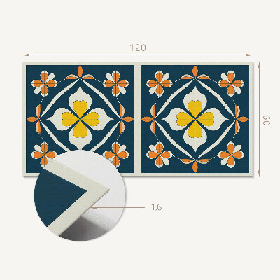 Obdĺžnikový stenový panel Kvetinová symetria v harmonickom usporiadaní
